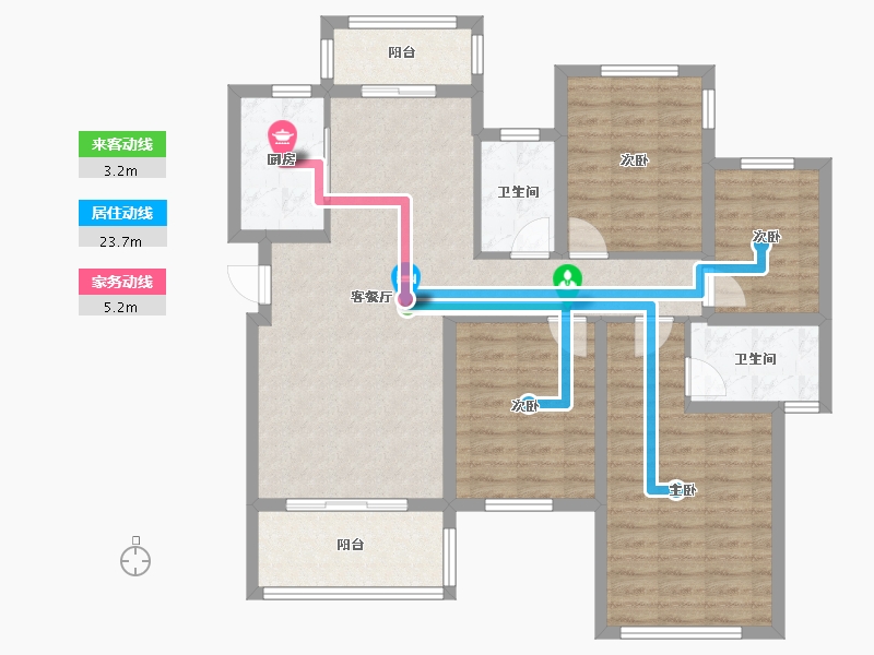 四川省-德阳市-保利广悦府-94.40-户型库-动静线