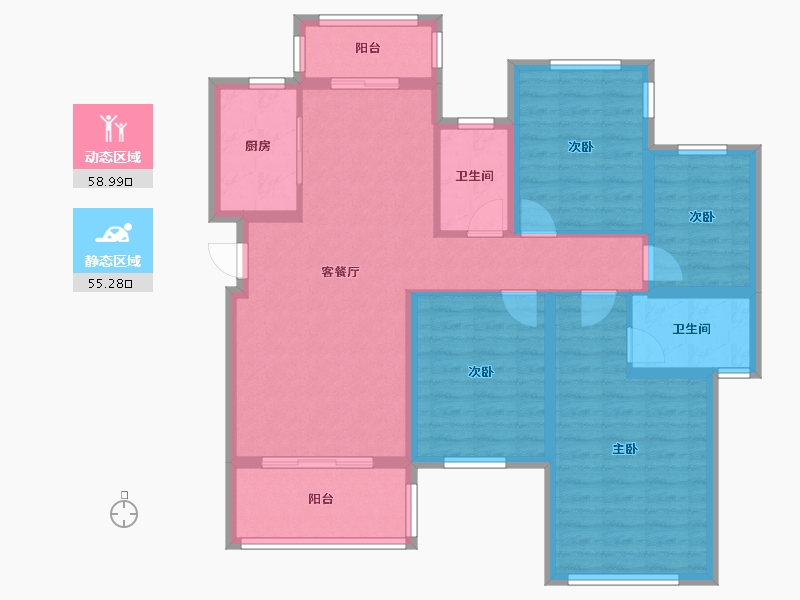 四川省-德阳市-保利广悦府-94.40-户型库-动静分区