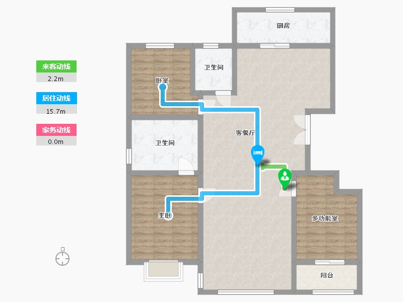 河北省-张家口市-领秀城3号院-130.00-户型库-动静线