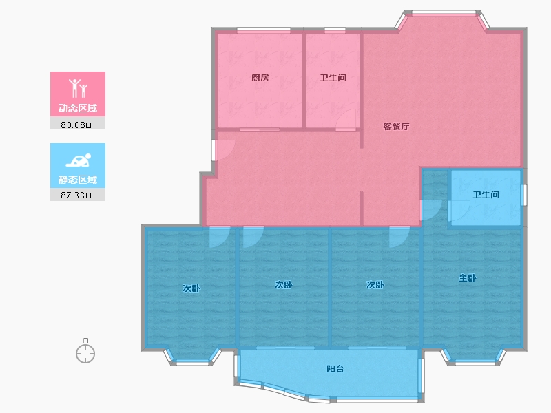 江苏省-苏州市-师惠花苑-145.46-户型库-动静分区