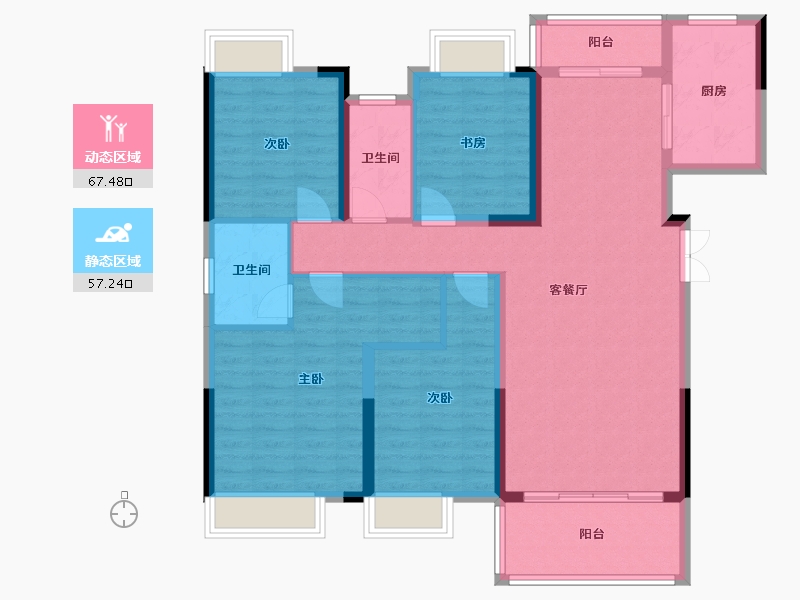 江西省-赣州市-石人花苑-112.40-户型库-动静分区