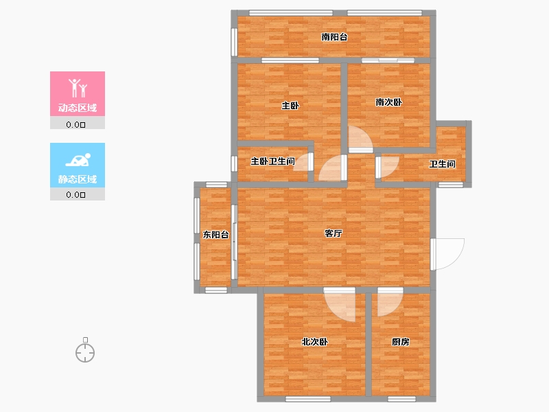 安徽省-蚌埠市-清华苑-127.29-户型库-动静分区