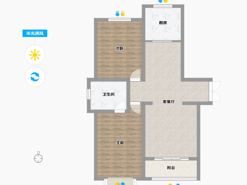 宁夏回族自治区-银川市-宏基月湖湾-94.40-户型库-采光通风