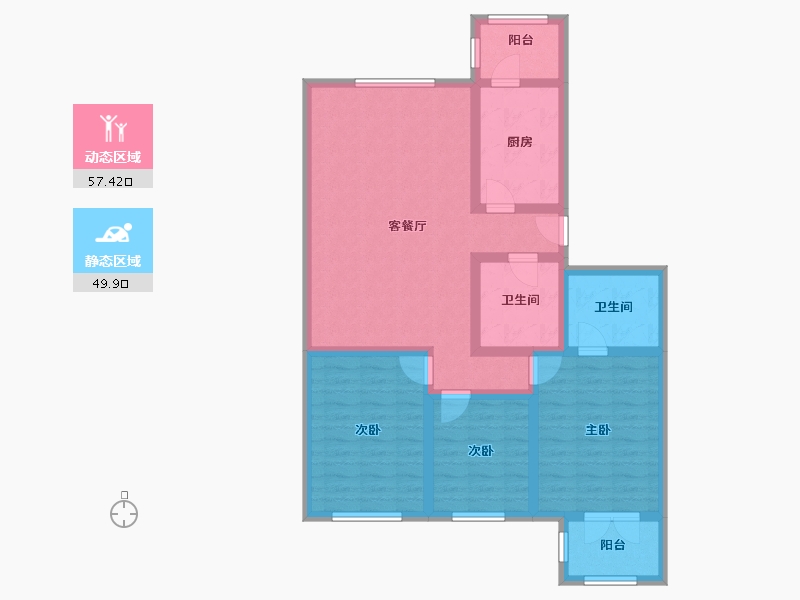 天津-天津市-金色家园-100.28-户型库-动静分区