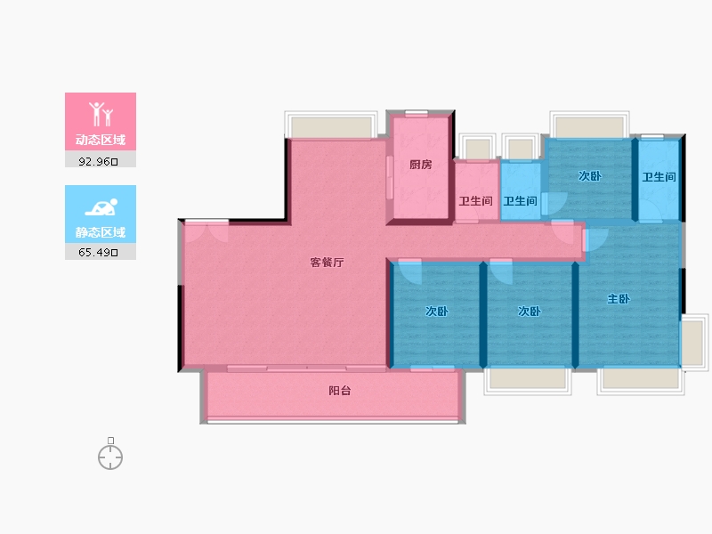 江西省-宜春市-樾江南-143.65-户型库-动静分区