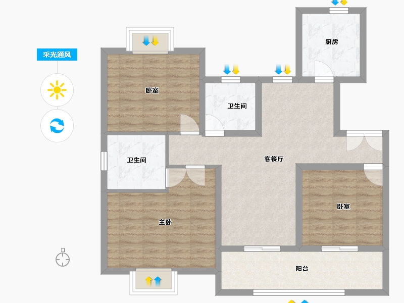 江西省-上饶市-山水金麟府-93.31-户型库-采光通风