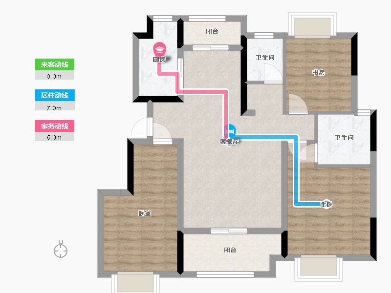 江西省-南昌市-九珑府-86.40-户型库-动静线