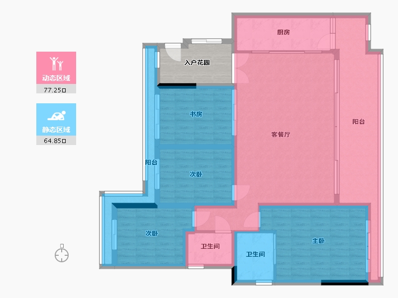 贵州省-黔南布依族苗族自治州-星佳园-104.00-户型库-动静分区