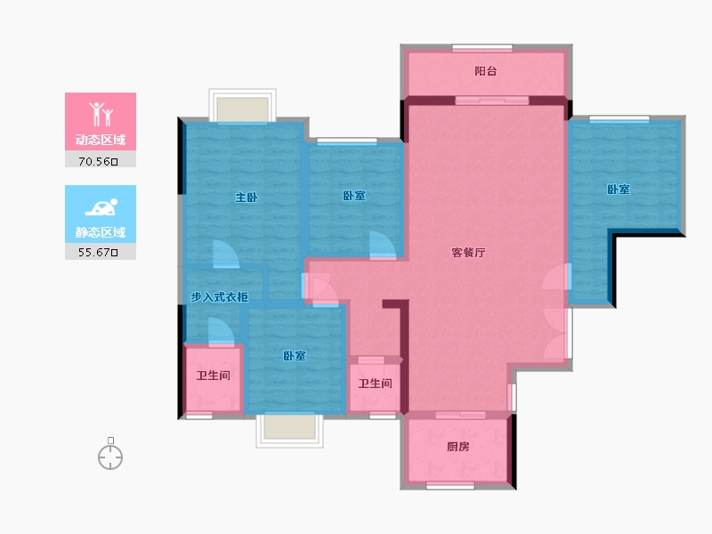 湖南省-怀化市-北城名邸-141.00-户型库-动静分区