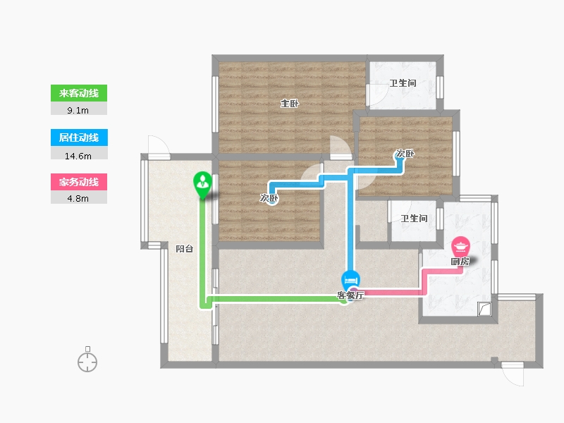 湖南省-怀化市-滨江1号-112.00-户型库-动静线