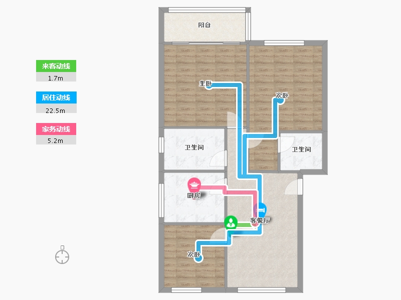 上海-上海市-新黄路11弄小区-81.92-户型库-动静线