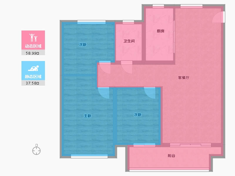 山东省-济宁市-翡翠名郡-87.20-户型库-动静分区