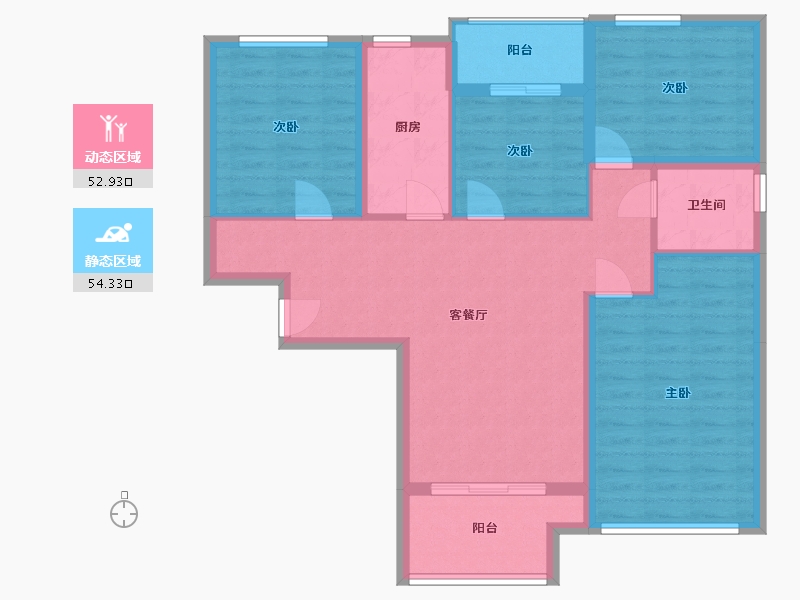 陕西省-西安市-阳光城紫禁城-112.00-户型库-动静分区