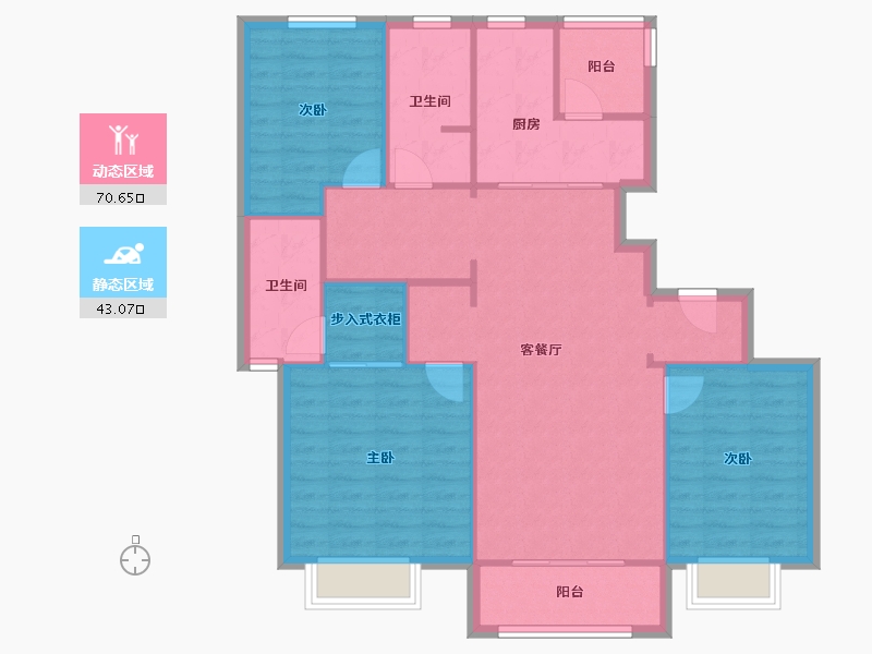 山东省-济南市-西城济水上苑-112.00-户型库-动静分区