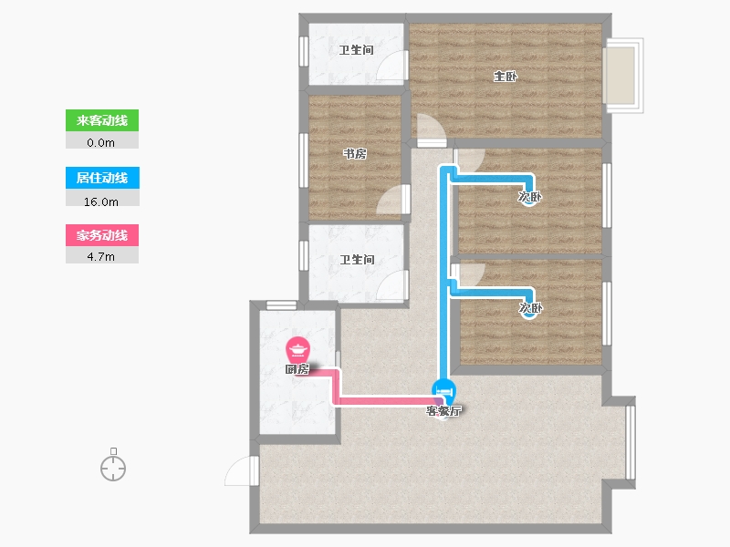 内蒙古自治区-鄂尔多斯市-龙泽家园-114.05-户型库-动静线