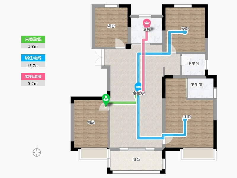 新疆维吾尔自治区-阿克苏地区-智慧城-109.00-户型库-动静线