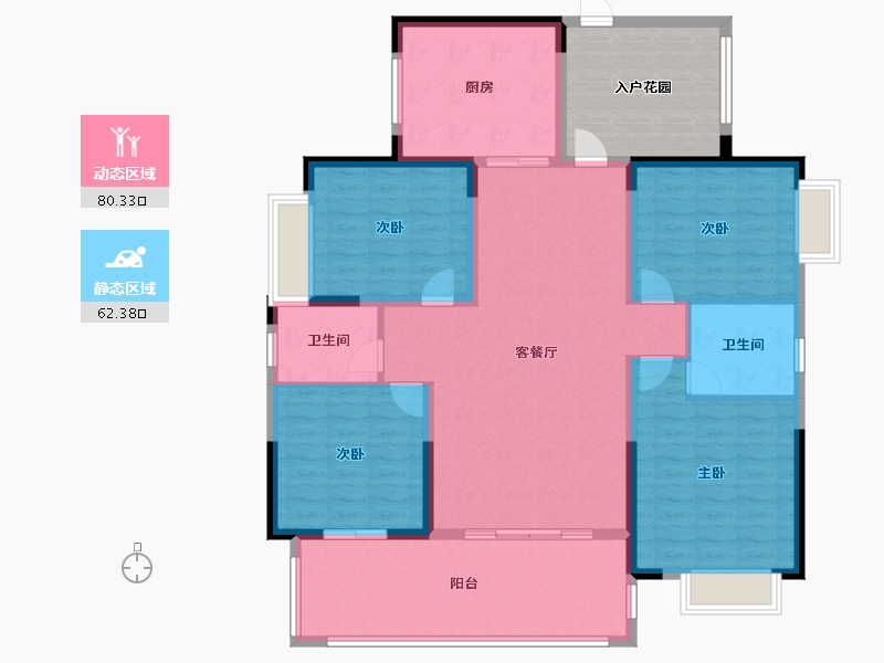 湖南省-邵阳市-汇富金街-134.99-户型库-动静分区