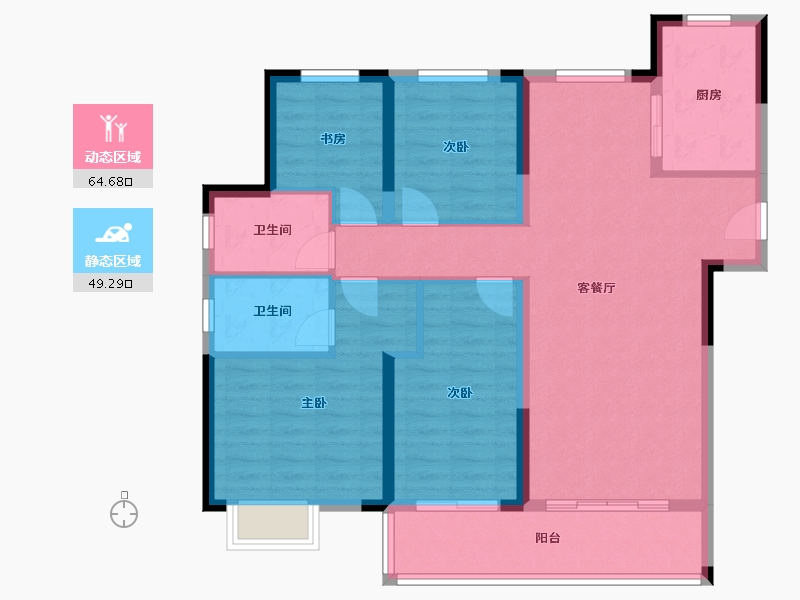 江西省-南昌市-保利锦悦-102.40-户型库-动静分区