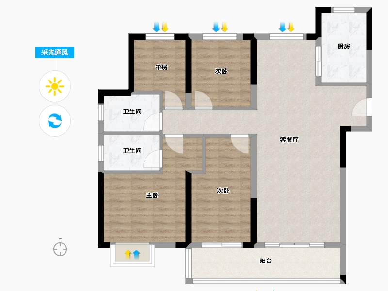 江西省-南昌市-保利锦悦-102.40-户型库-采光通风