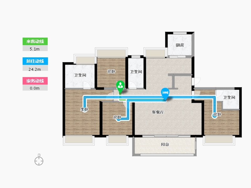 江苏省-盐城市-东湖国际印象花园-139.60-户型库-动静线