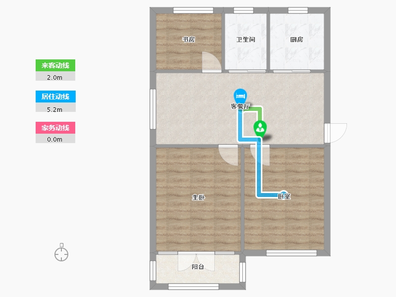 江苏省-苏州市-友联二村-64.00-户型库-动静线