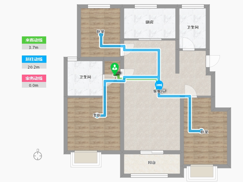 浙江省-湖州市-宝龙世家-86.40-户型库-动静线