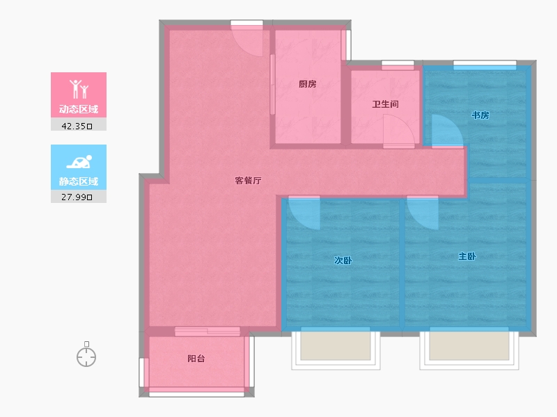 河北省-保定市-中心悦朗-92.00-户型库-动静分区