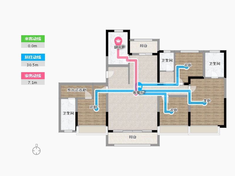 山东省-济宁市-幸福里嘉苑-145.60-户型库-动静线