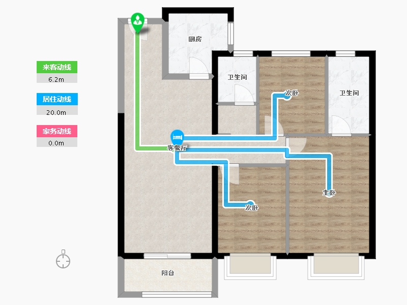 河北省-邯郸市-康德府-89.60-户型库-动静线