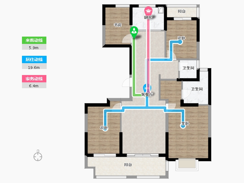 江苏省-徐州市-星科印象-110.40-户型库-动静线