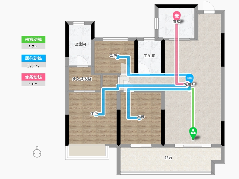 江苏省-盐城市-文澜府-95.20-户型库-动静线