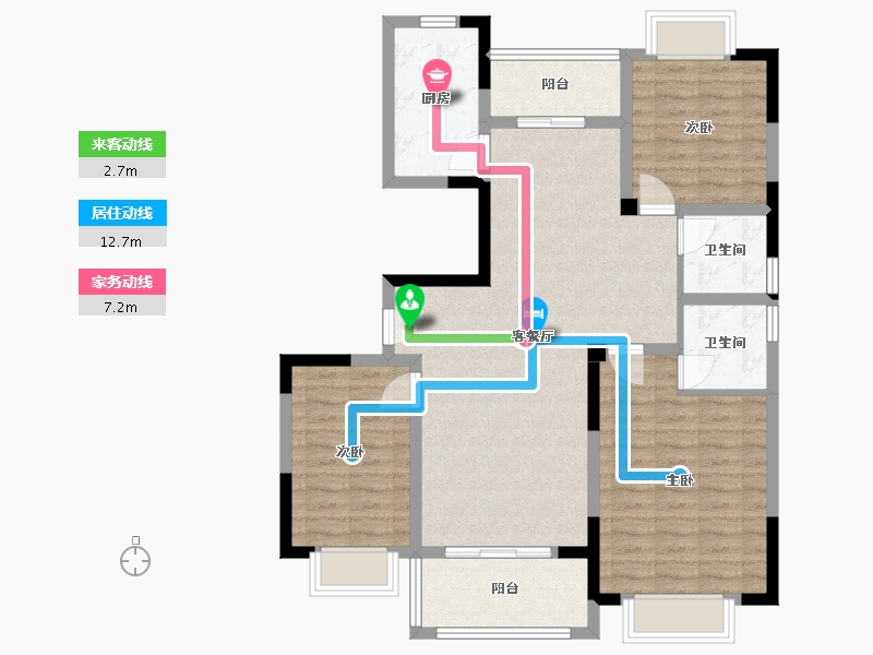 河南省-驻马店市-南湖花园-99.44-户型库-动静线