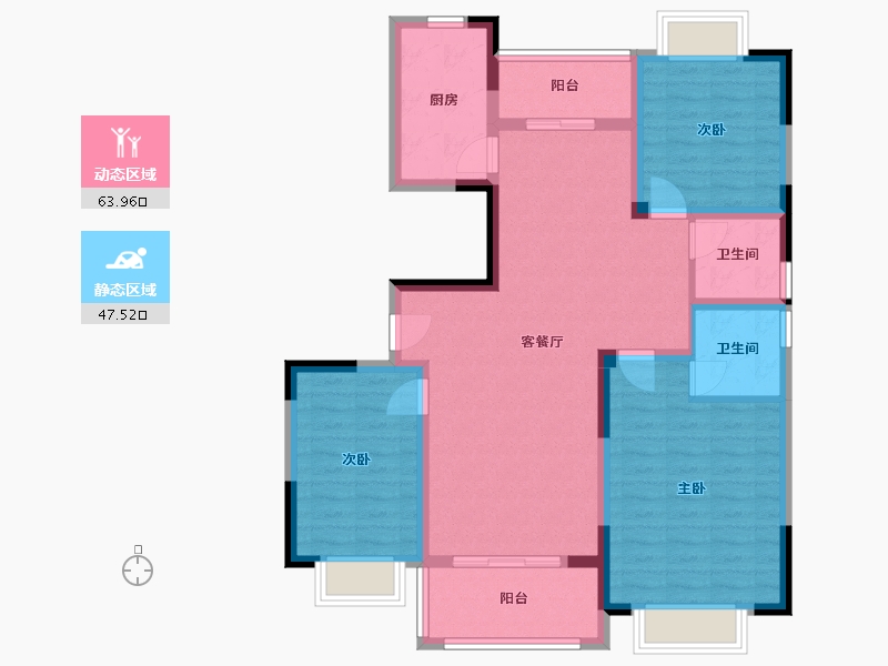 河南省-驻马店市-南湖花园-99.44-户型库-动静分区