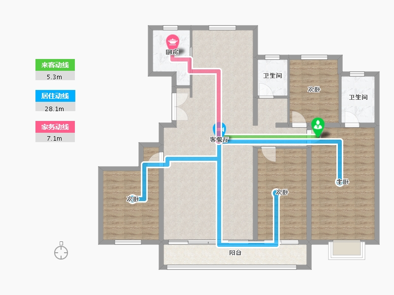 河北省-邢台市-东方御园-116.00-户型库-动静线