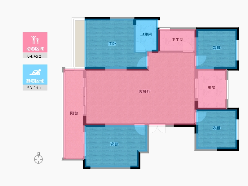 河南省-濮阳市-明珠朗润园-112.16-户型库-动静分区