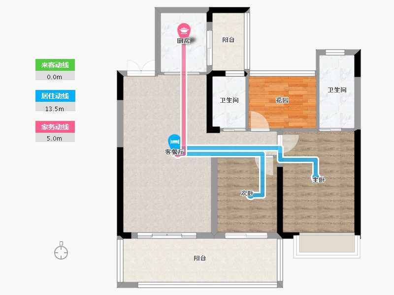 湖南省-湘潭市-万楼湘玺-87.20-户型库-动静线