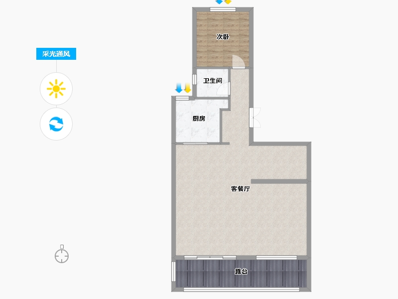 陕西省-西安市-万科悦湾-108.00-户型库-采光通风