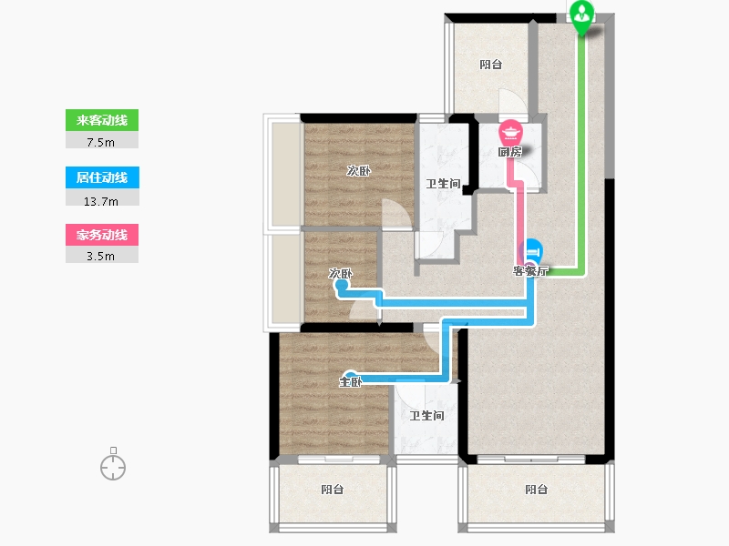 广东省-汕头市-天合名门-89.60-户型库-动静线