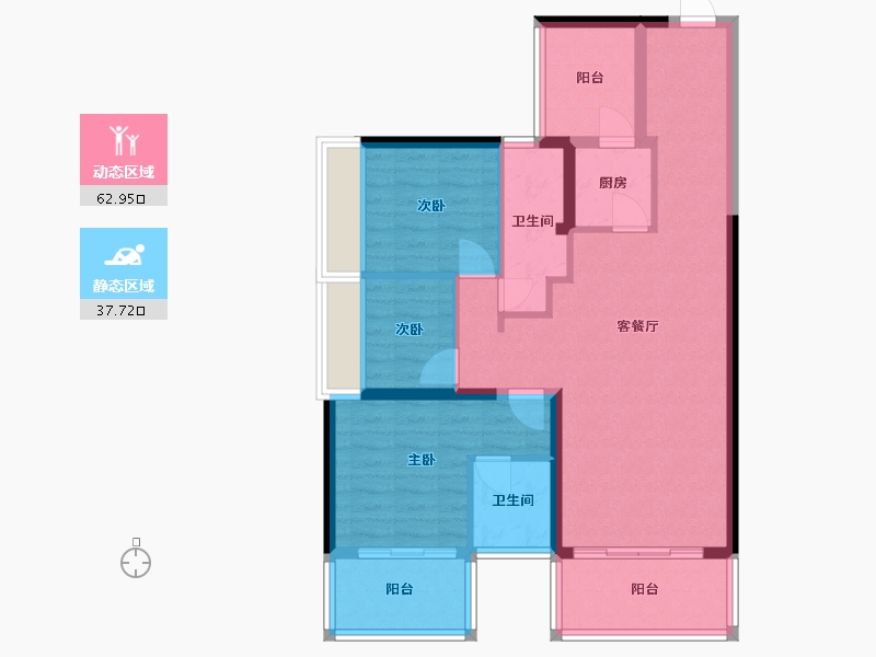 广东省-汕头市-天合名门-89.60-户型库-动静分区