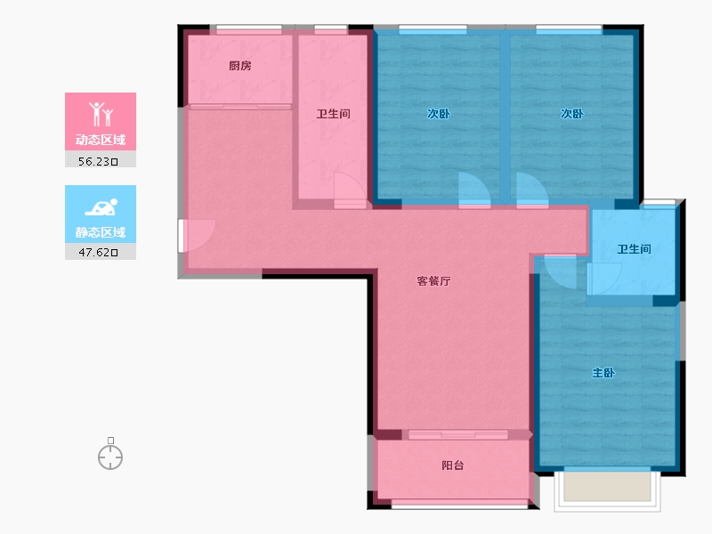 河南省-洛阳市-东展旖和园-92.59-户型库-动静分区