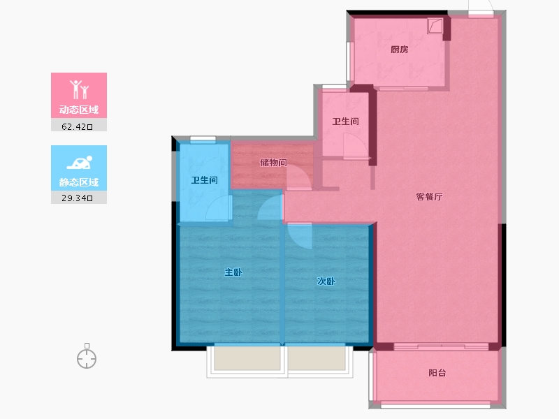 福建省-泉州市-央景楼王-103.36-户型库-动静分区