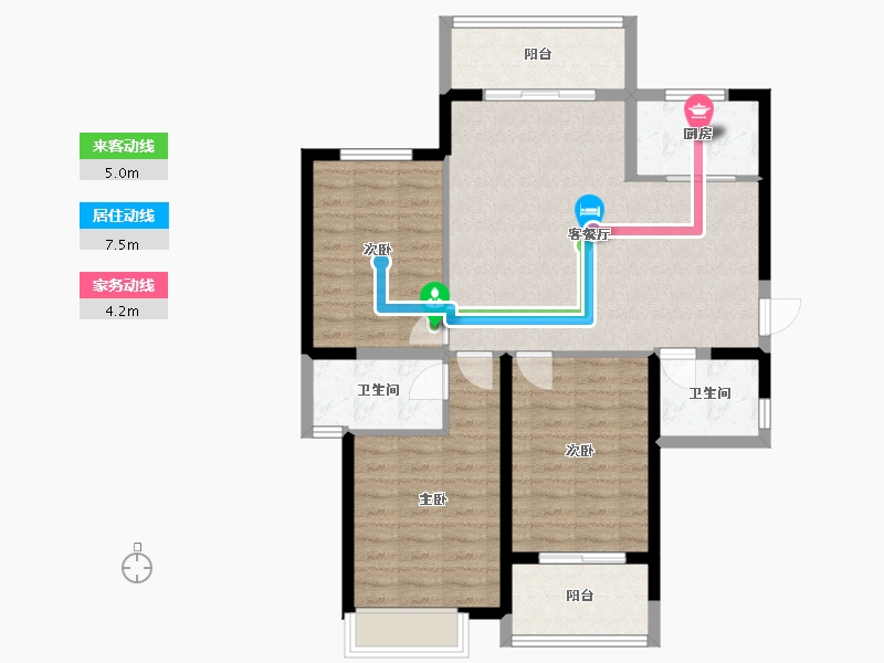 福建省-莆田市-荔浦社区芦江小区-96.58-户型库-动静线