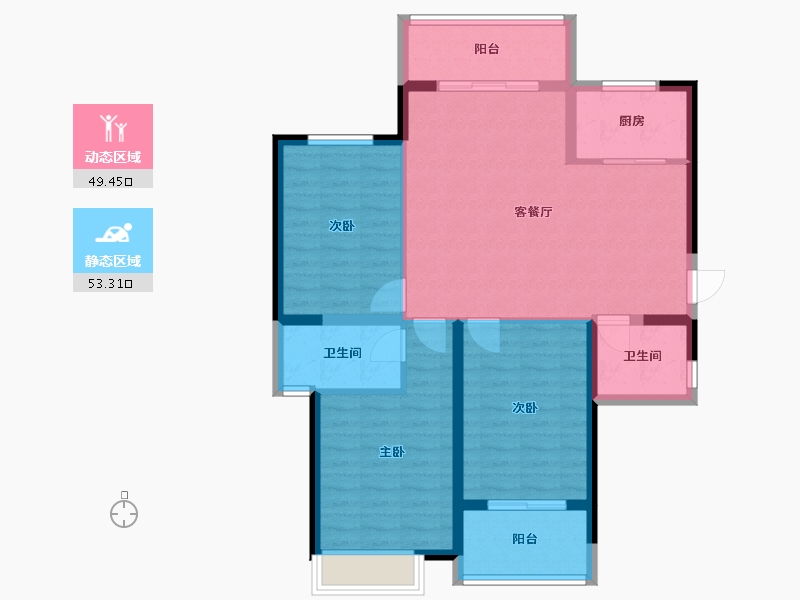 福建省-莆田市-荔浦社区芦江小区-96.58-户型库-动静分区