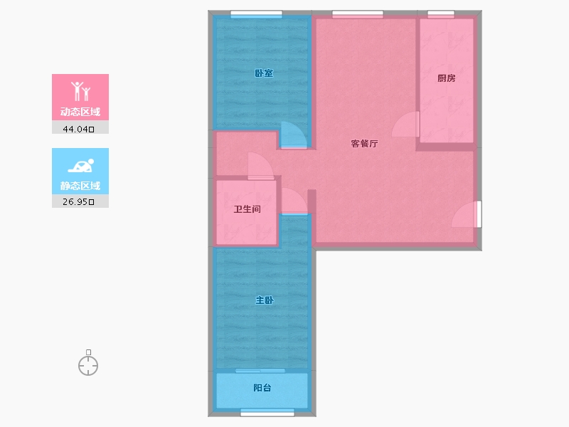 北京-北京市-星悦雅园-70.40-户型库-动静分区