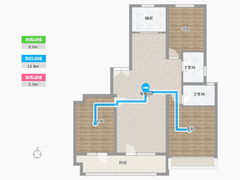 山东省-淄博市-荣悦城-114.40-户型库-动静线