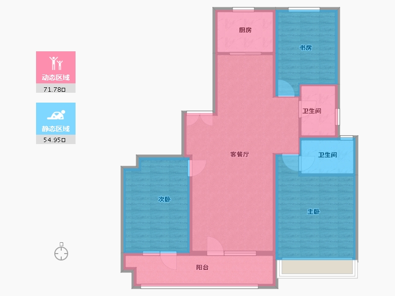 山东省-淄博市-荣悦城-114.40-户型库-动静分区