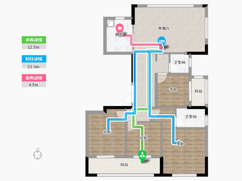 浙江省-丽水市-东景湾-112.00-户型库-动静线