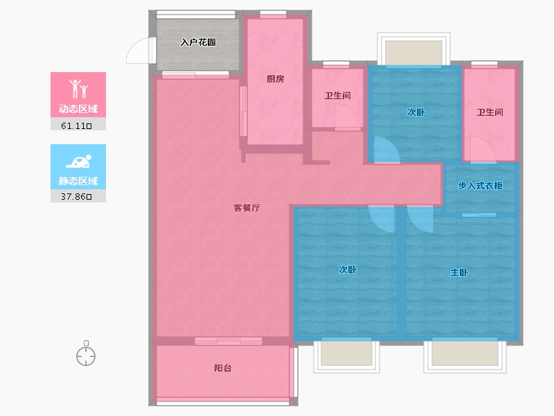 湖北省-黄冈市-麻城影源健康城-96.00-户型库-动静分区