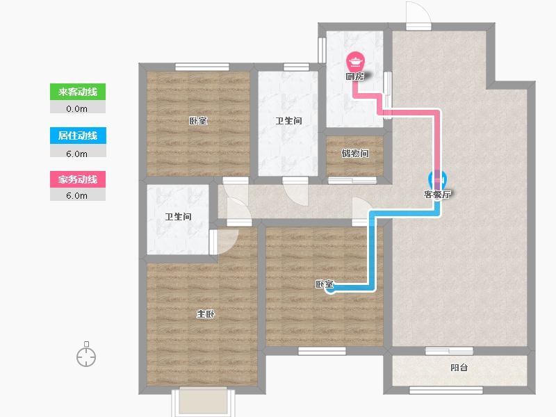 山东省-菏泽市-仪凤新区-107.20-户型库-动静线