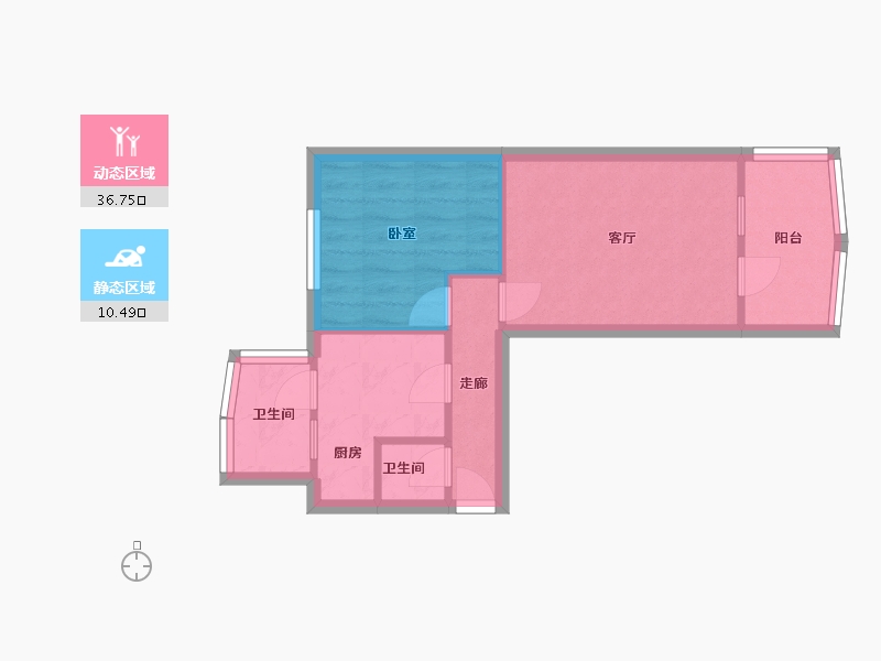 甘肃省-兰州市-兰石家属院-41.60-户型库-动静分区